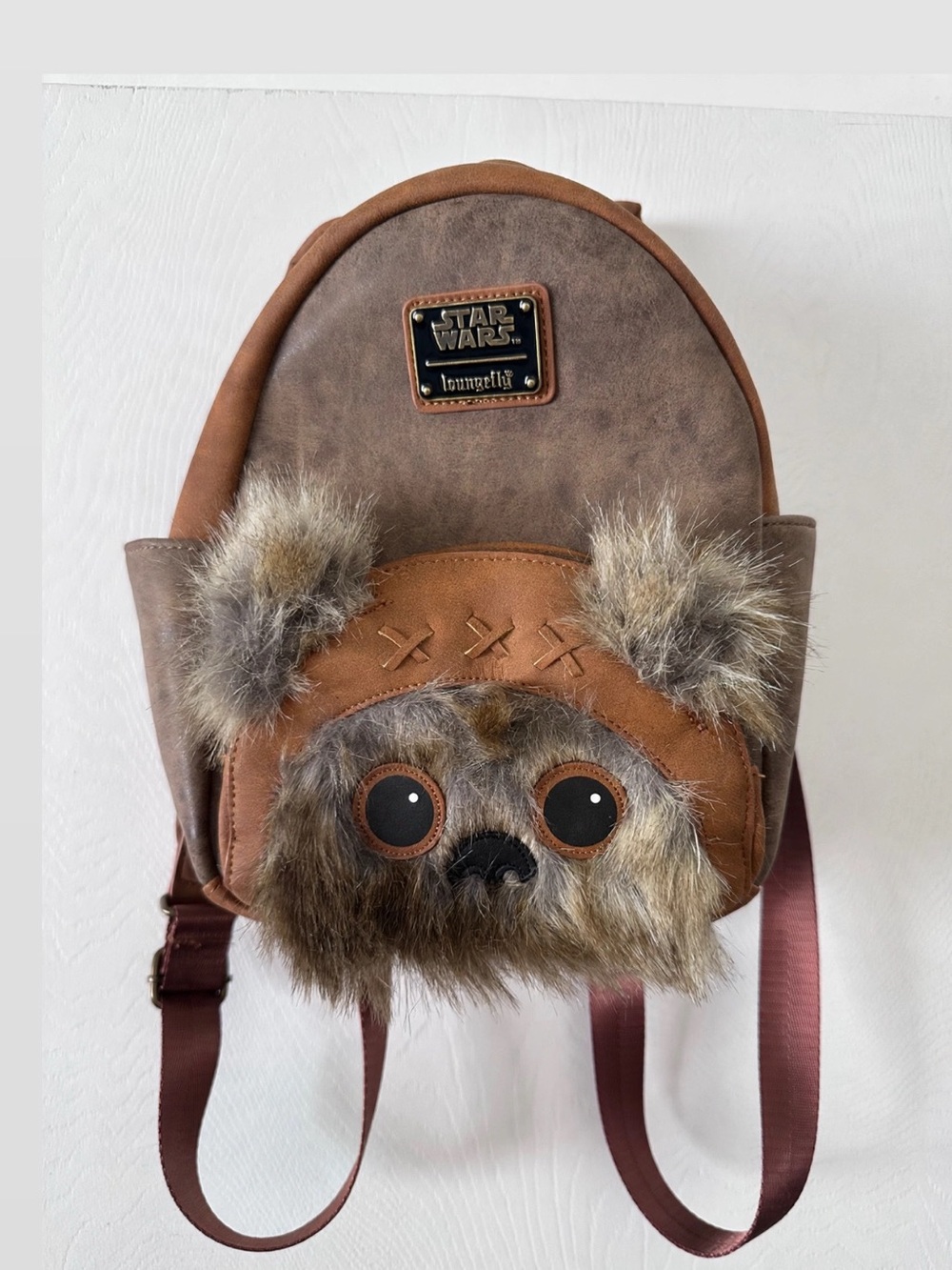 Loungefly Star Wars Ewok Faux Fur Brown Backpack